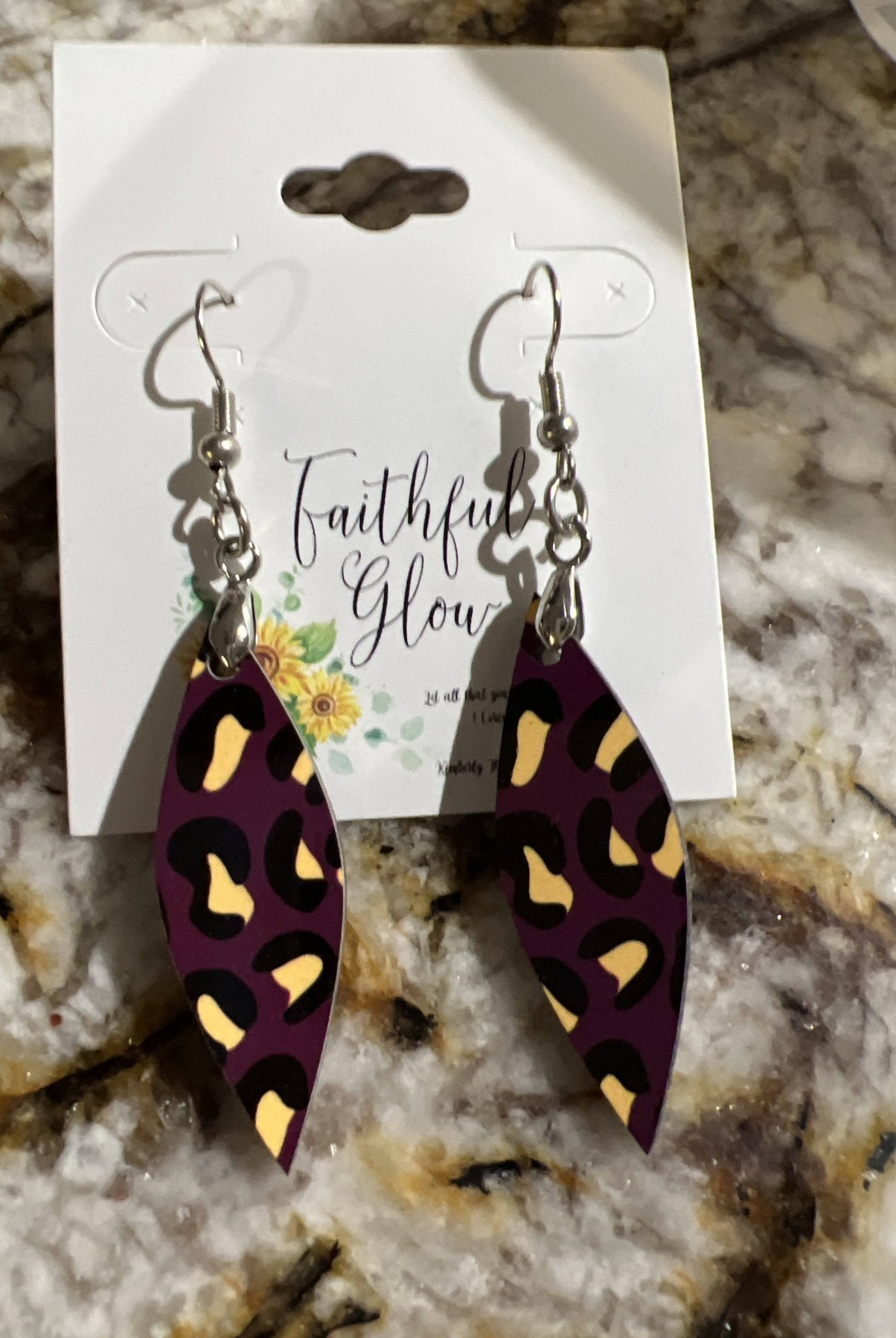 Sublimated Long Tear Drop Earrings - Deadwood South Boutique & Company LLC