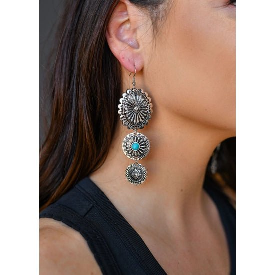 The Concho Fashion Earrings - Deadwood South Boutique & Company LLC