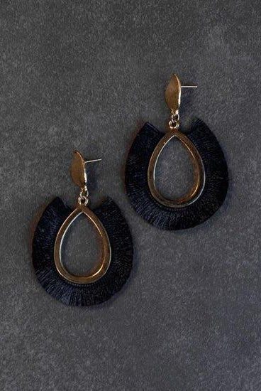 The Navy Tassel Earrings - Deadwood South Boutique & Company LLC