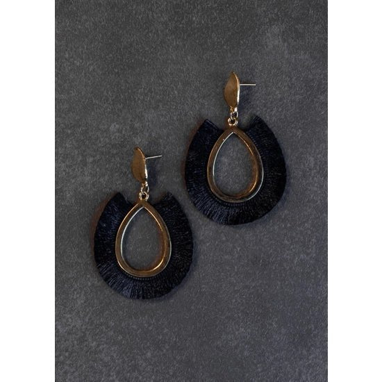 The Navy Tassel Earrings - Deadwood South Boutique & Company LLC