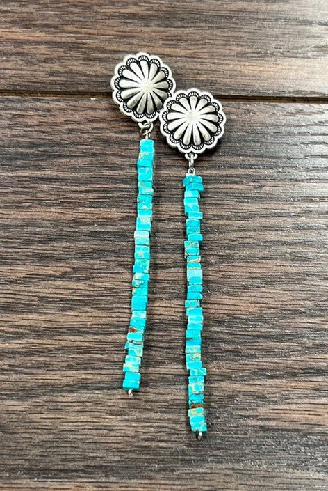 Turquoise Drop Fashion Earrings - Deadwood South Boutique & Company LLC