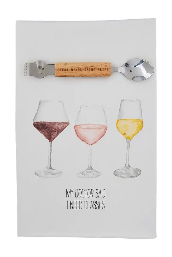 Mud Pie Wine Dish Towel Set-Home Decor & Gifts-Deadwood South Boutique & Company-Deadwood South Boutique, Women's Fashion Boutique in Henderson, TX