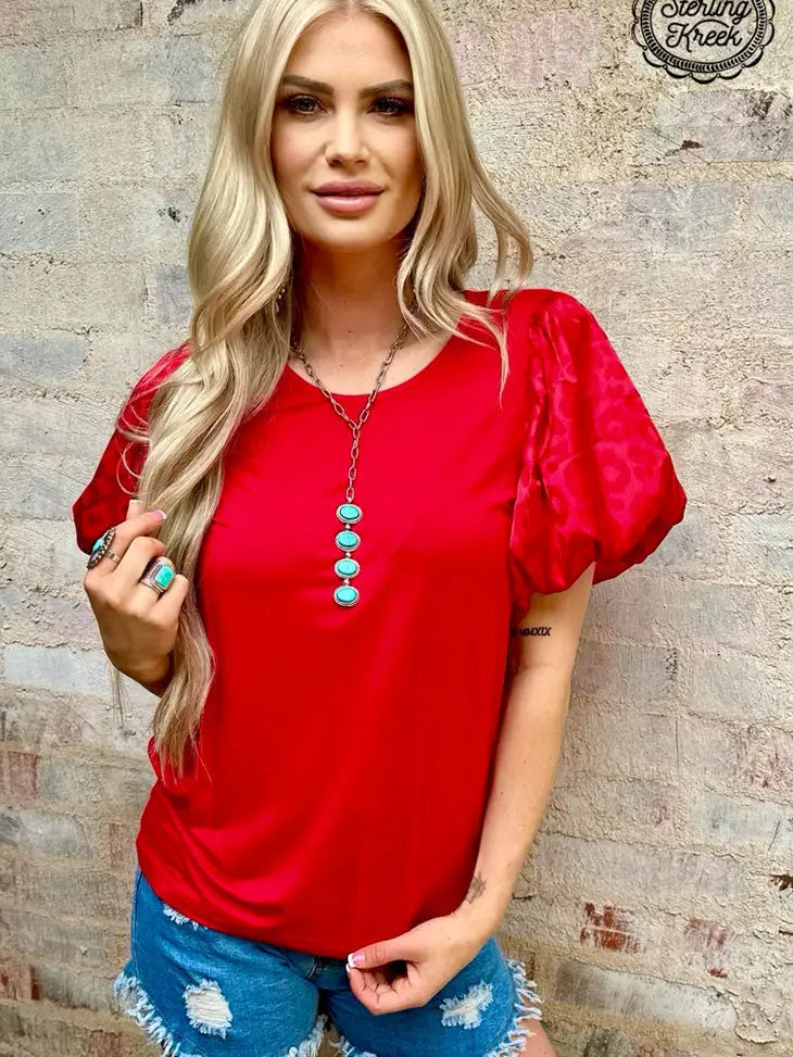 Louisiana Woman Top-Short Sleeves-Deadwood South Boutique & Company-Deadwood South Boutique, Women's Fashion Boutique in Henderson, TX