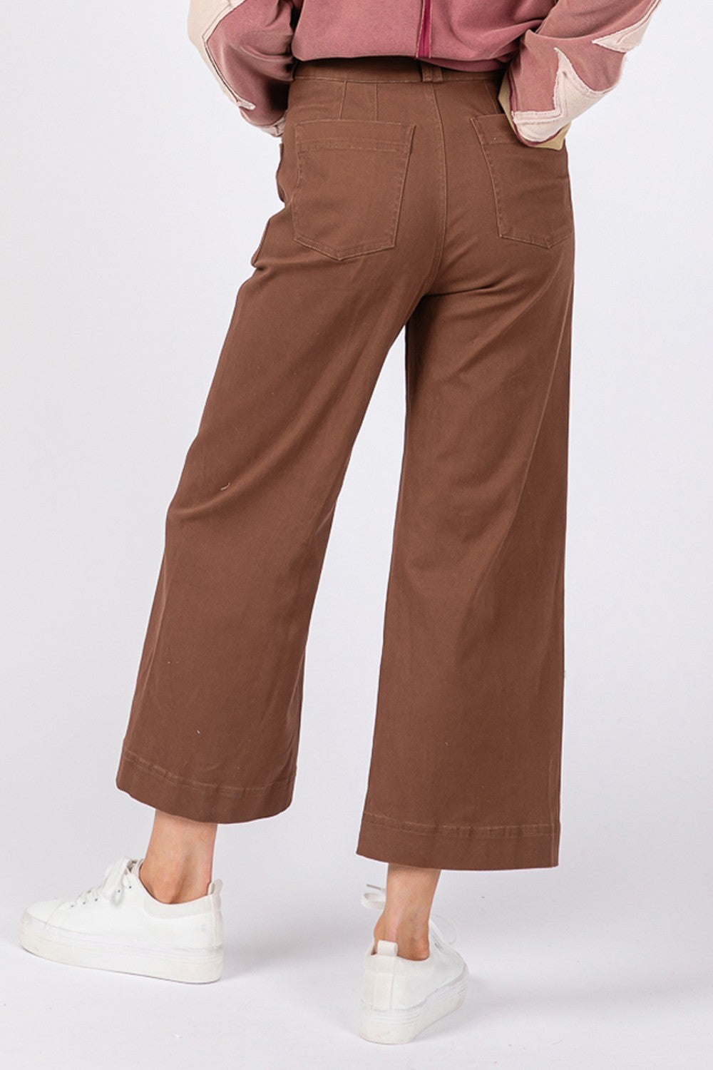 SAGE + FIG Wide Leg Cropped Pants-Bottoms-Trendsi-Deadwood South Boutique, Women's Fashion Boutique in Henderson, TX