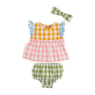 Mud Pie Spring Check Pinafore Set-Outfit Sets-Deadwood South Boutique & Company-Deadwood South Boutique, Women's Fashion Boutique in Henderson, TX