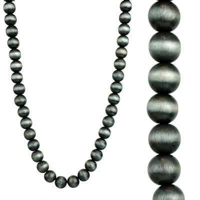Fashion Silver Brushed Navajo Pearl Necklace-Necklaces-Deadwood South Boutique & Company-Deadwood South Boutique, Women's Fashion Boutique in Henderson, TX