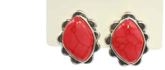Triple Charge Red Fashion Stud Earrings-jewelry-Deadwood South Boutique & Company-Deadwood South Boutique, Women's Fashion Boutique in Henderson, TX
