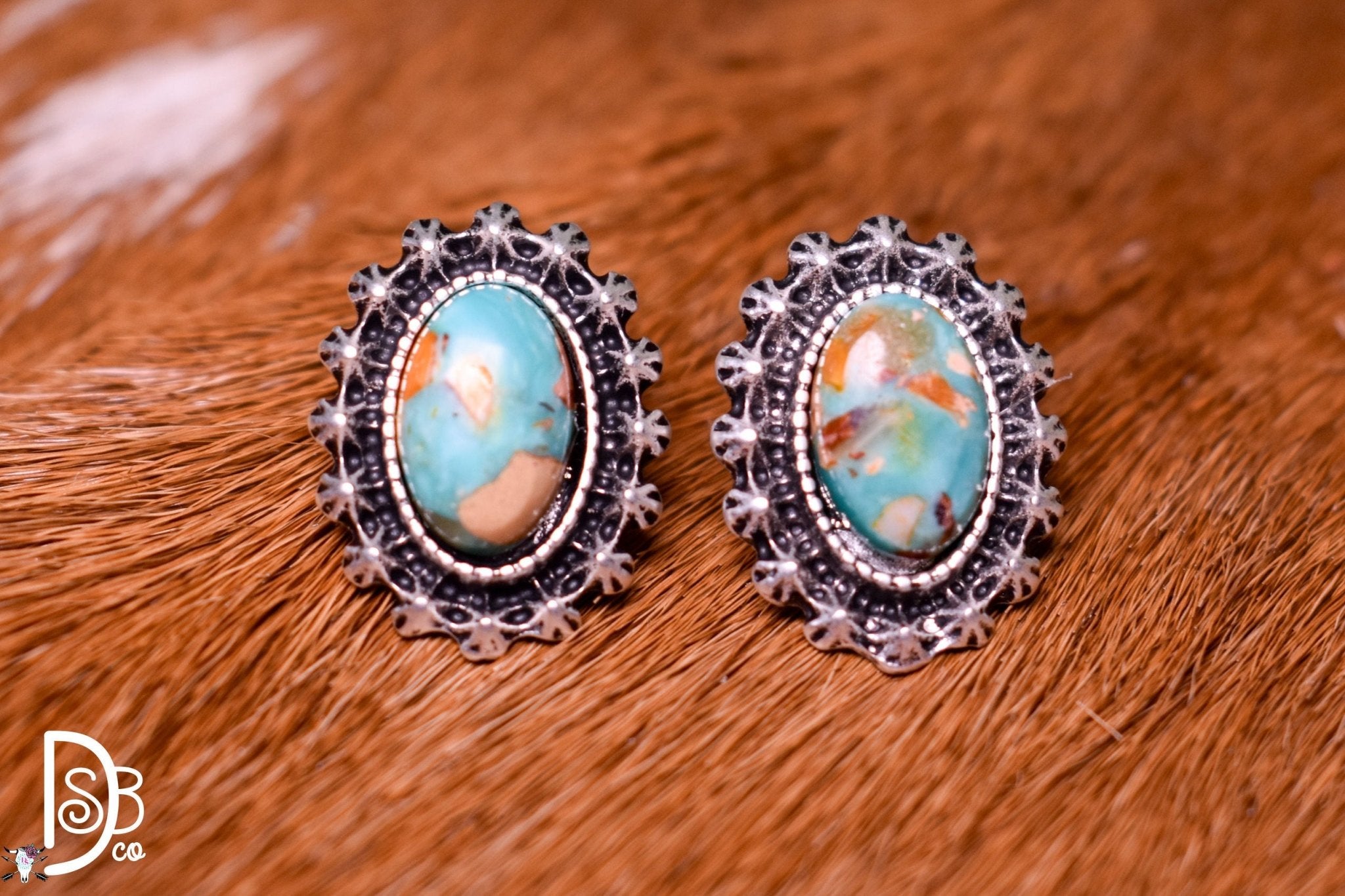 10mm Oval Gemstone Fashion Studs - Deadwood South Boutique & Company LLC