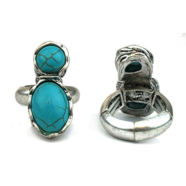 Tally Turquoise Fashion Stretch Ring-jewelry-Deadwood South Boutique & Company-Deadwood South Boutique, Women's Fashion Boutique in Henderson, TX
