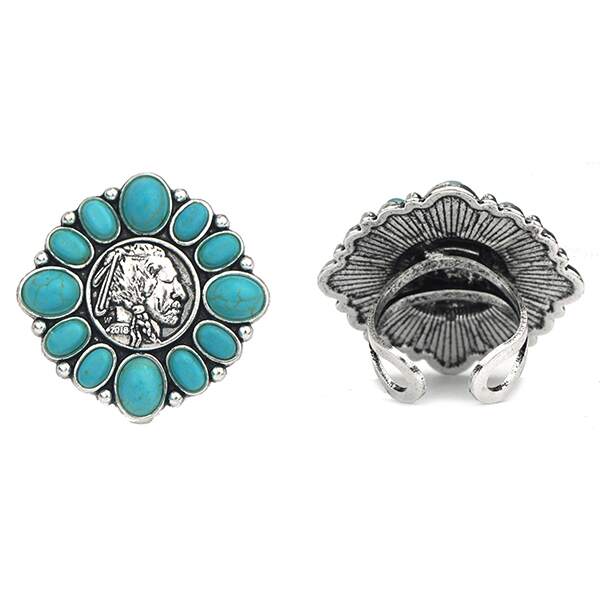 The Native Turquoise Ring-Rings-Deadwood South Boutique & Company-Deadwood South Boutique, Women's Fashion Boutique in Henderson, TX