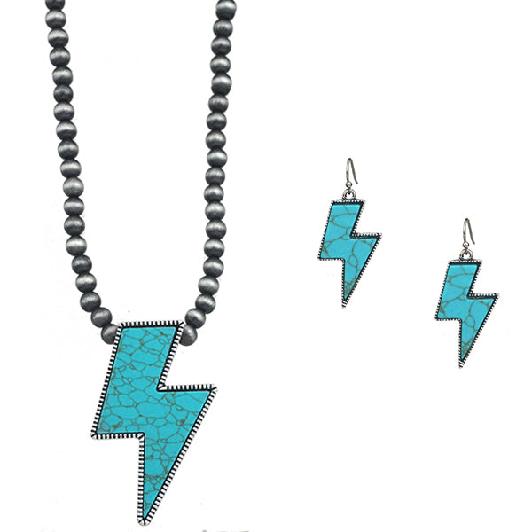 Lilly Lighting Bolt Fashion Necklace-Necklaces-Deadwood South Boutique & Company-Deadwood South Boutique, Women's Fashion Boutique in Henderson, TX
