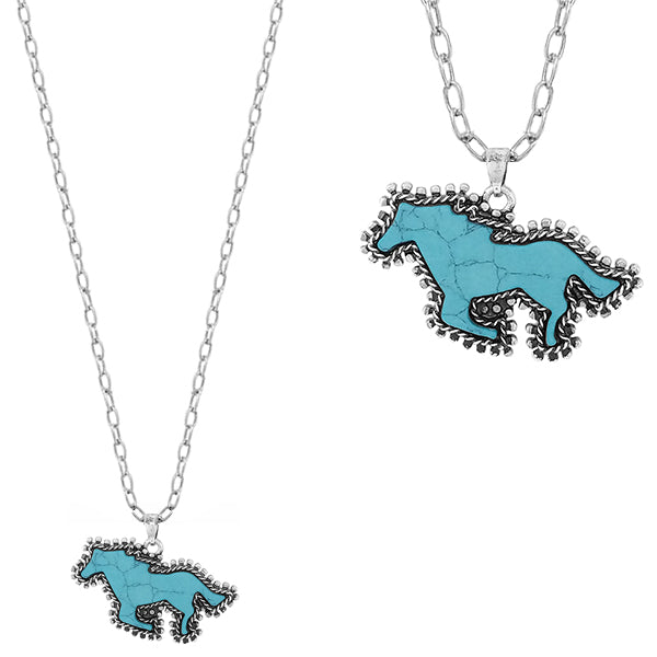 Running Horse Fashion Necklace-Necklaces-Deadwood South Boutique & Company-Deadwood South Boutique, Women's Fashion Boutique in Henderson, TX