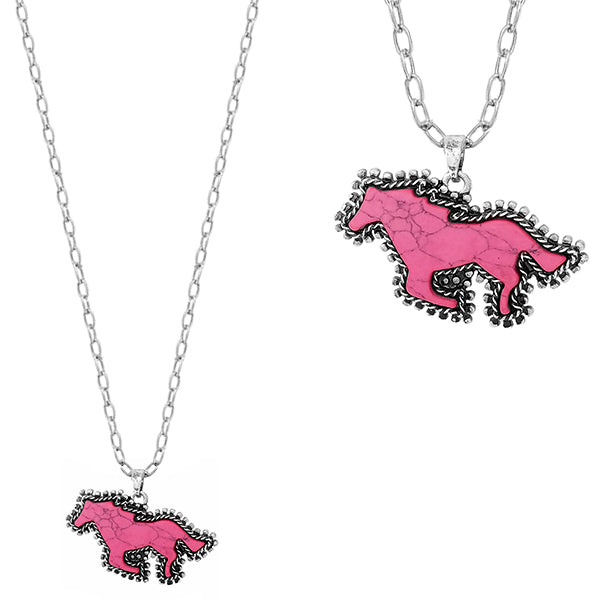 Running Horse Fashion Necklace-Necklaces-Deadwood South Boutique & Company-Deadwood South Boutique, Women's Fashion Boutique in Henderson, TX