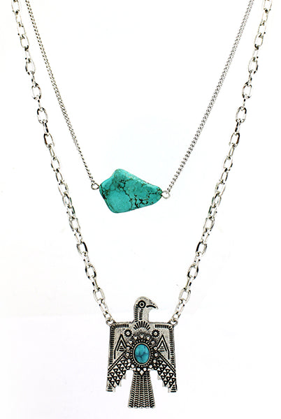 Thunder in Turquoise Fashion Necklace-Necklaces-Deadwood South Boutique & Company-Deadwood South Boutique, Women's Fashion Boutique in Henderson, TX