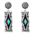 Rectangle Aztec Fashion Earrings-Earrings-Deadwood South Boutique & Company-Deadwood South Boutique, Women's Fashion Boutique in Henderson, TX