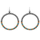 Hoops of Turquoise Fashion Earrings-Earrings-Deadwood South Boutique & Company-Deadwood South Boutique, Women's Fashion Boutique in Henderson, TX