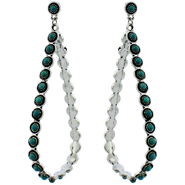 The Lexington Turquoise Fashion Earrings-Earrings-Deadwood South Boutique & Company-Deadwood South Boutique, Women's Fashion Boutique in Henderson, TX