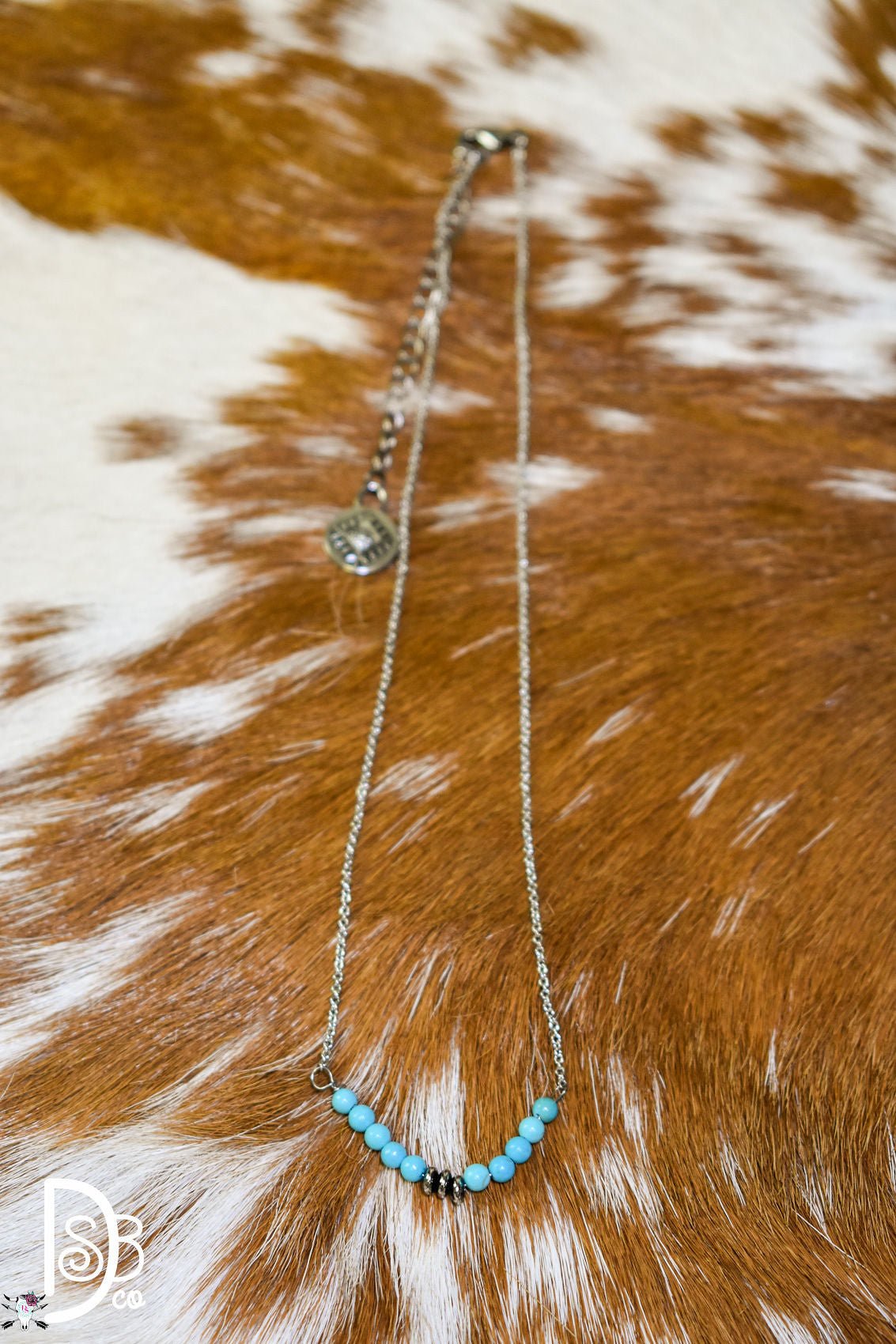 15" 18K Plated Dainty Turquoise Beaded Necklace - Deadwood South Boutique & Company LLC