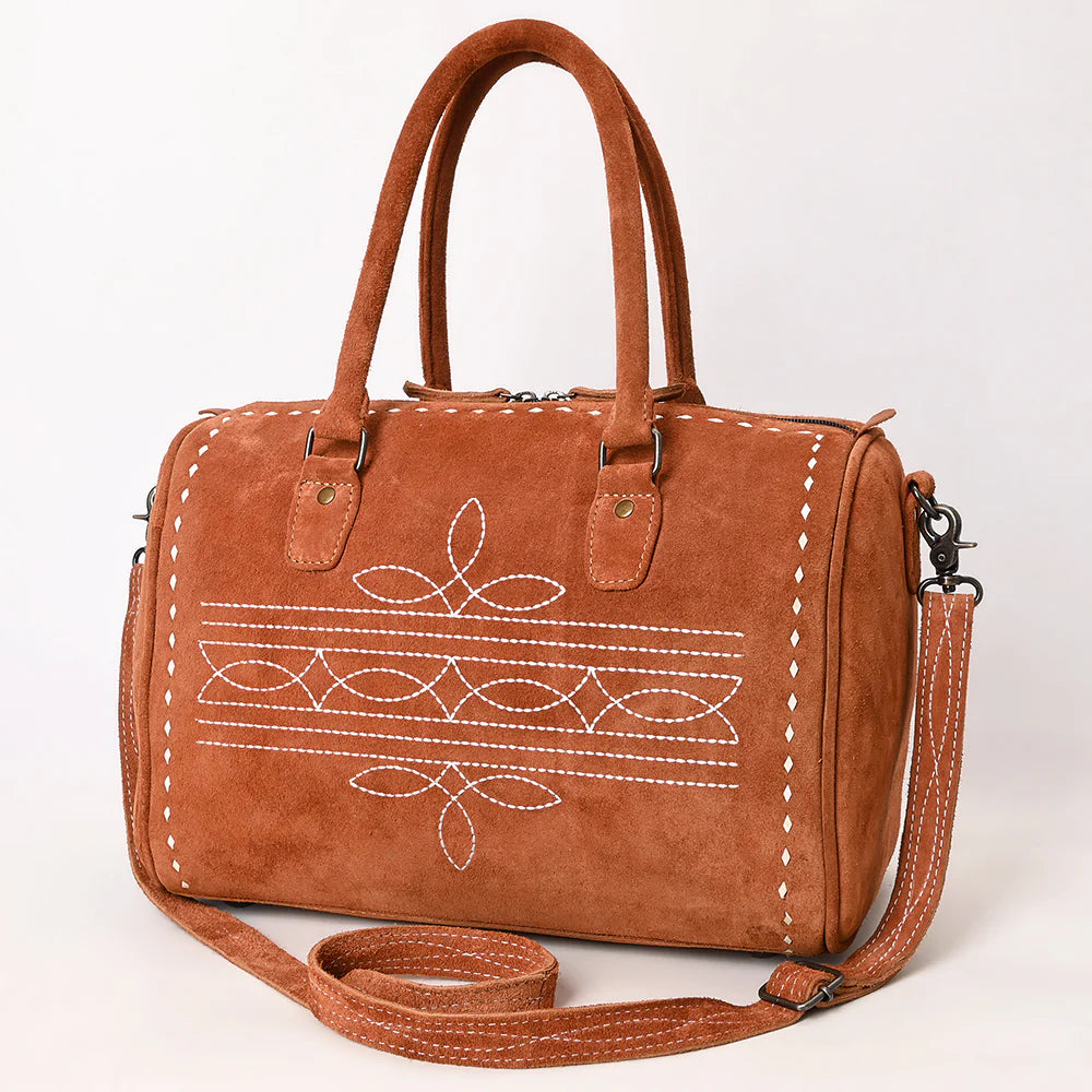 AD Boot Stitch Speedy Leather Bag-Handbags-Deadwood South Boutique & Company LLC-Deadwood South Boutique, Women's Fashion Boutique in Henderson, TX