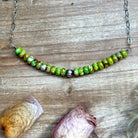 16” Green Variscite Paperclip Necklace – Sterling Silver Accent - Deadwood South Boutique & Company LLC