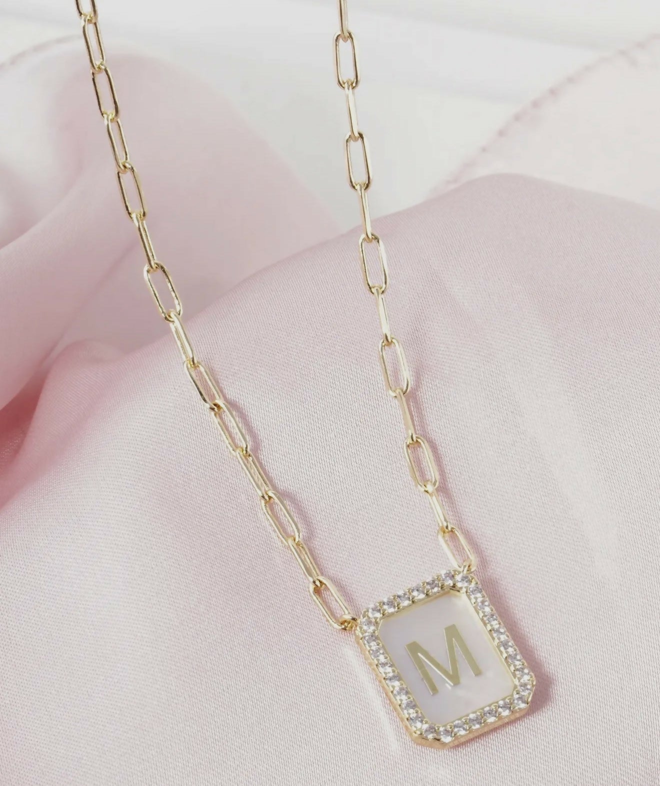 18K CZ Pearl Initial Necklace - Deadwood South Boutique & Company LLC