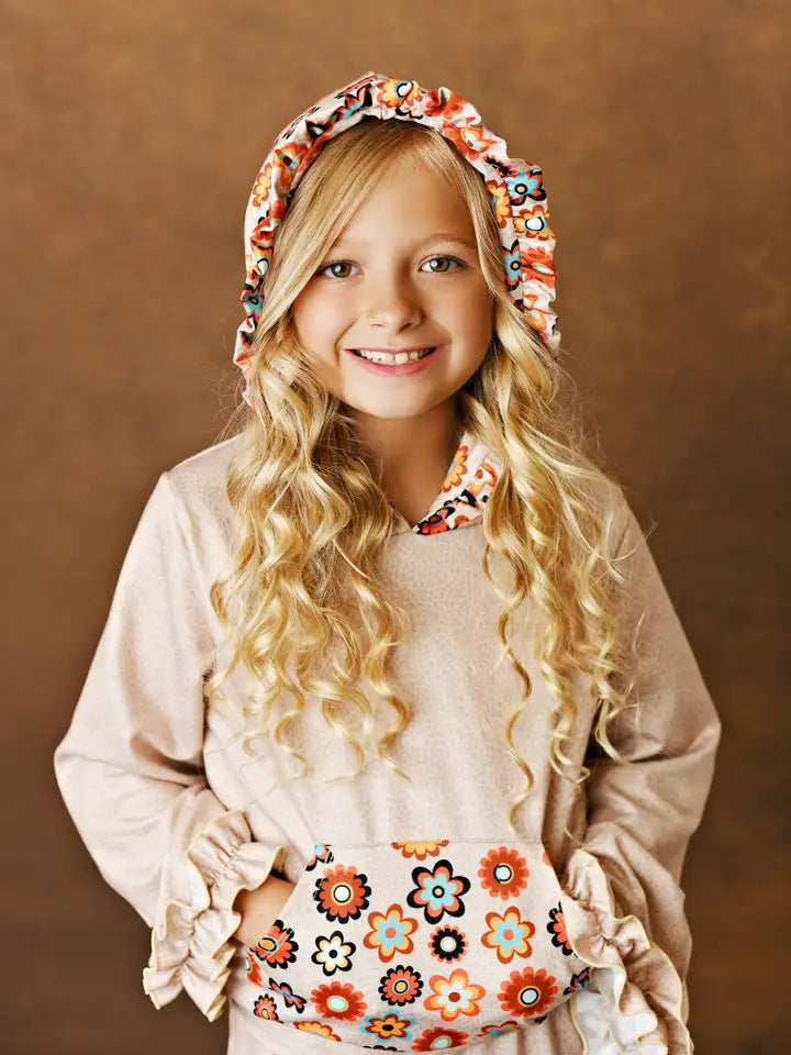 Flower Power Hooded Ruffle Set-childrens-Deadwood South Boutique & Company LLC-Deadwood South Boutique, Women's Fashion Boutique in Henderson, TX