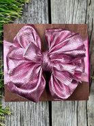 Newborn Metallic Headwrap Bows-Hair Bows-Deadwood South Boutique & Company LLC-Deadwood South Boutique, Women's Fashion Boutique in Henderson, TX