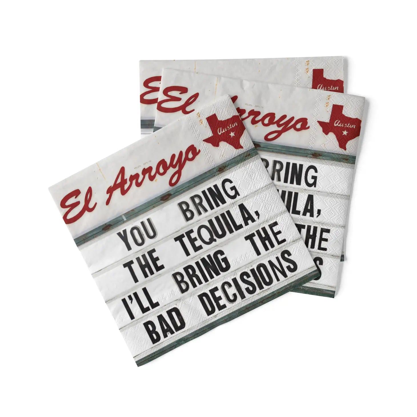 El Arroyo Cocktail Napkins-Bad Decisions-Gift-Deadwood South Boutique & Company-Deadwood South Boutique, Women's Fashion Boutique in Henderson, TX