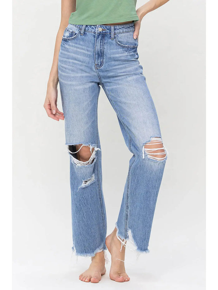 90's Vintage High Rise Redeem Crop Jeans-Bottoms-Deadwood South Boutique & Company-Deadwood South Boutique, Women's Fashion Boutique in Henderson, TX