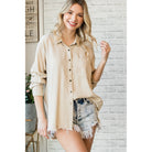 Delilah Denim Button Down Top-Denim Top-Deadwood South Boutique & Company LLC-Deadwood South Boutique, Women's Fashion Boutique in Henderson, TX