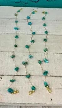 Turquoise Fashion Stone Trucker Cap Chain-Accessories-Deadwood South Boutique & Company-Deadwood South Boutique, Women's Fashion Boutique in Henderson, TX