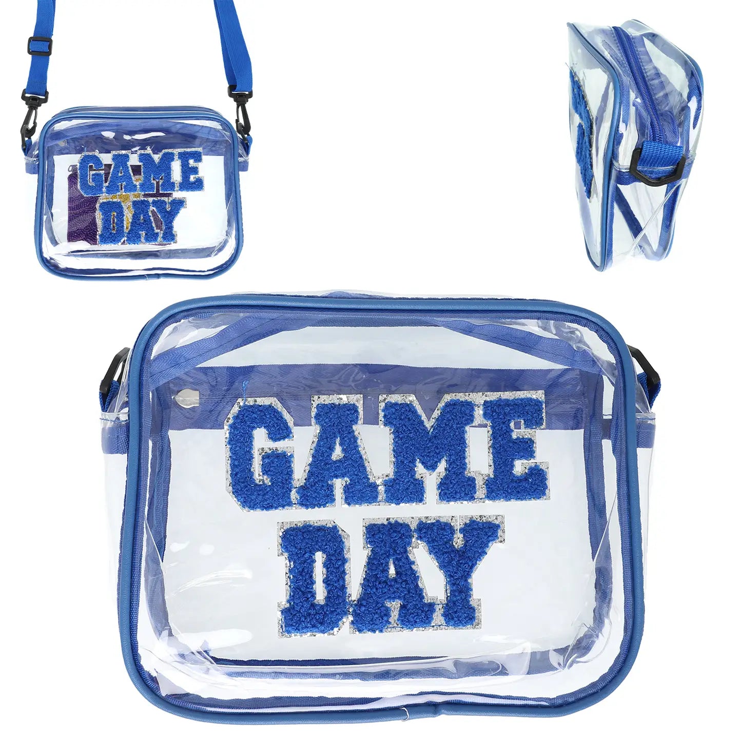 Game Day Chenille Patch Clear Bag-Bags & Purses-Deadwood South Boutique & Company-Deadwood South Boutique, Women's Fashion Boutique in Henderson, TX