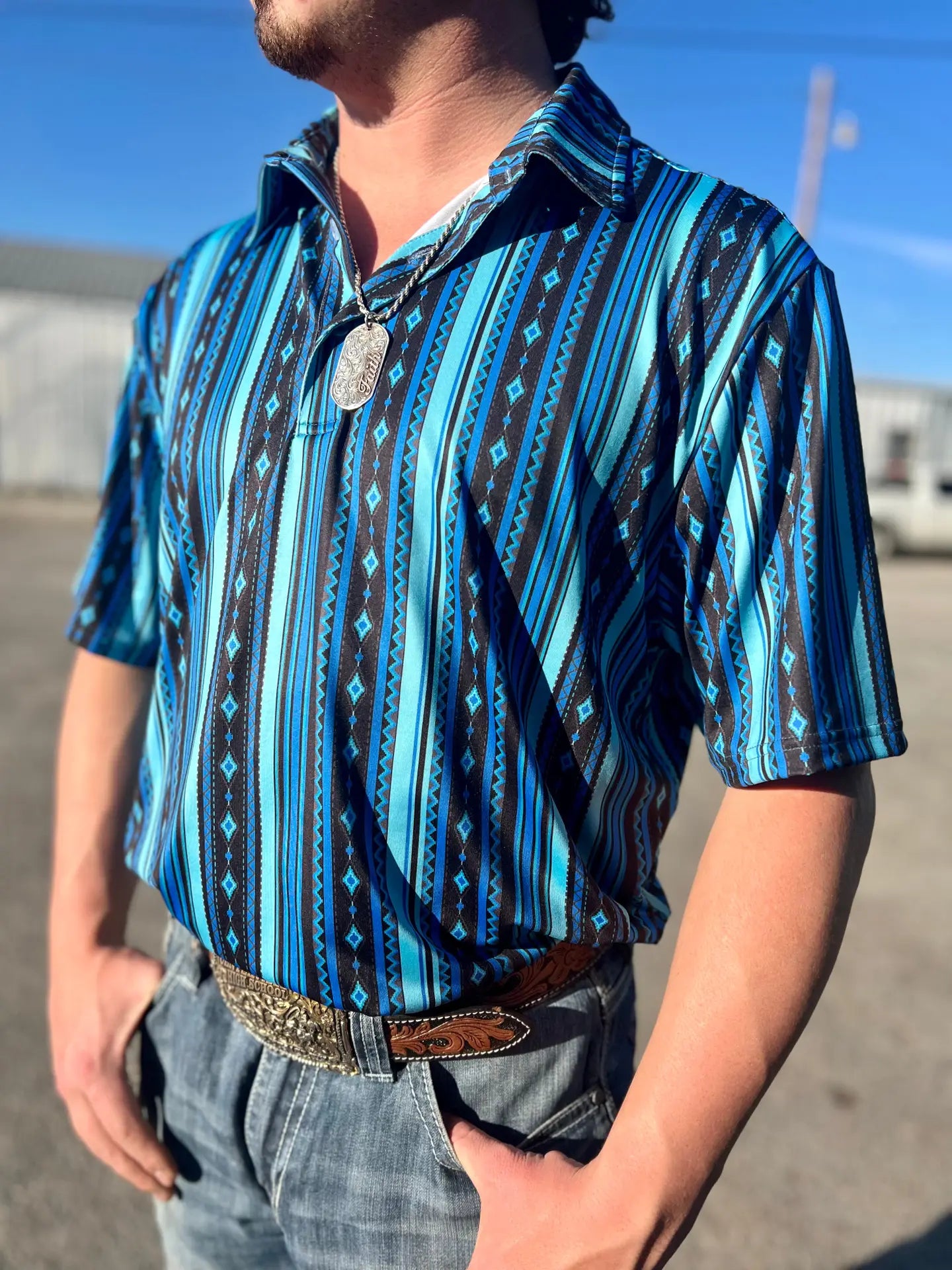 Southern Blue Polo-Men's-Deadwood South Boutique & Company LLC-Deadwood South Boutique, Women's Fashion Boutique in Henderson, TX