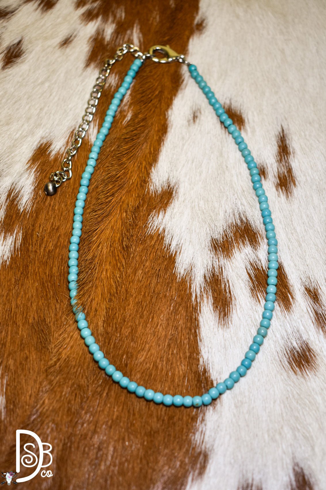 4mm Turquoise Beaded Necklace - Deadwood South Boutique & Company LLC
