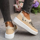 Leopard Round Toe Platform Sneakers-Footwear-Trendsi-Deadwood South Boutique, Women's Fashion Boutique in Henderson, TX