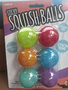 6 pk.sticky,squish balls - Deadwood South Boutique & Company LLC
