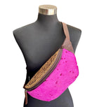 Hot Pink Distressed Cowhide Leather Sling Bag-Bags & Purses-Deadwood South Boutique & Company-Deadwood South Boutique, Women's Fashion Boutique in Henderson, TX