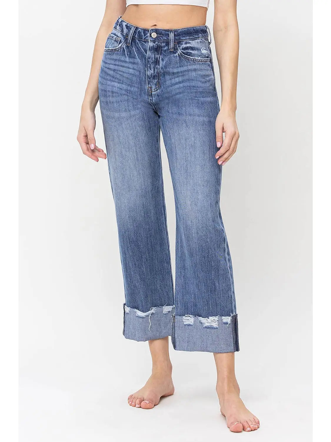 Vervet High Rise Rigid Dad Jeans-Bottoms-Deadwood South Boutique & Company-Deadwood South Boutique, Women's Fashion Boutique in Henderson, TX