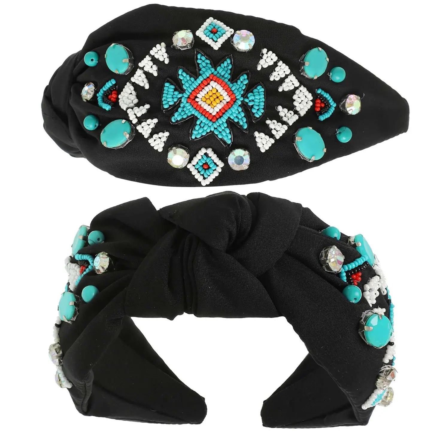 Aztec Detail Beaded Headband