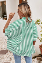 Dolman Stripped Oversized Shirt-Tops & Tees-Deadwood South Boutique & Company LLC-Deadwood South Boutique, Women's Fashion Boutique in Henderson, TX