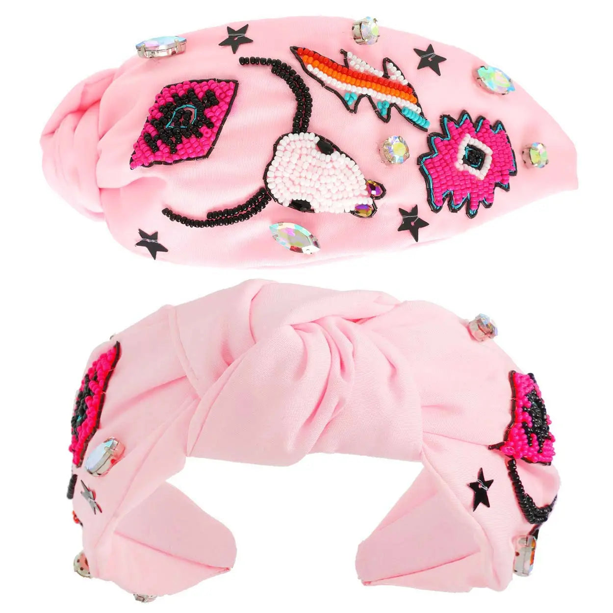 Longhorn Top Knotted Beaded Headband-Headbands-Deadwood South Boutique & Company-Deadwood South Boutique, Women's Fashion Boutique in Henderson, TX