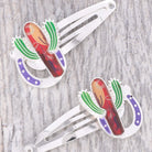 Western Cactus 2 piece Snap Hair Clips-hair accessories-Deadwood South Boutique & Company-Deadwood South Boutique, Women's Fashion Boutique in Henderson, TX