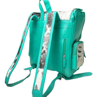 The Turquoise Concho Cowhide Backpack-Bags & Purses-Deadwood South Boutique & Company-Deadwood South Boutique, Women's Fashion Boutique in Henderson, TX