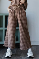 Checkered Cropped Pants-Bottoms-Vintage Cowgirl-Deadwood South Boutique, Women's Fashion Boutique in Henderson, TX