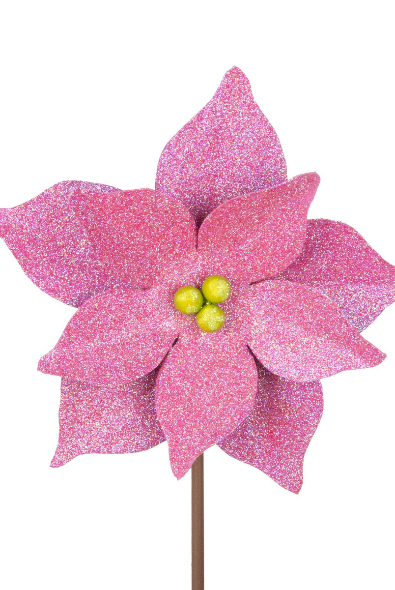The Round Top Collection All Glitter Pink Poinsettia-Home Decor & Gifts-Deadwood South Boutique & Company-Deadwood South Boutique, Women's Fashion Boutique in Henderson, TX