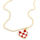 Erimish Checkered Heart Necklace-Jewelry-Deadwood South Boutique & Company LLC-Deadwood South Boutique, Women's Fashion Boutique in Henderson, TX