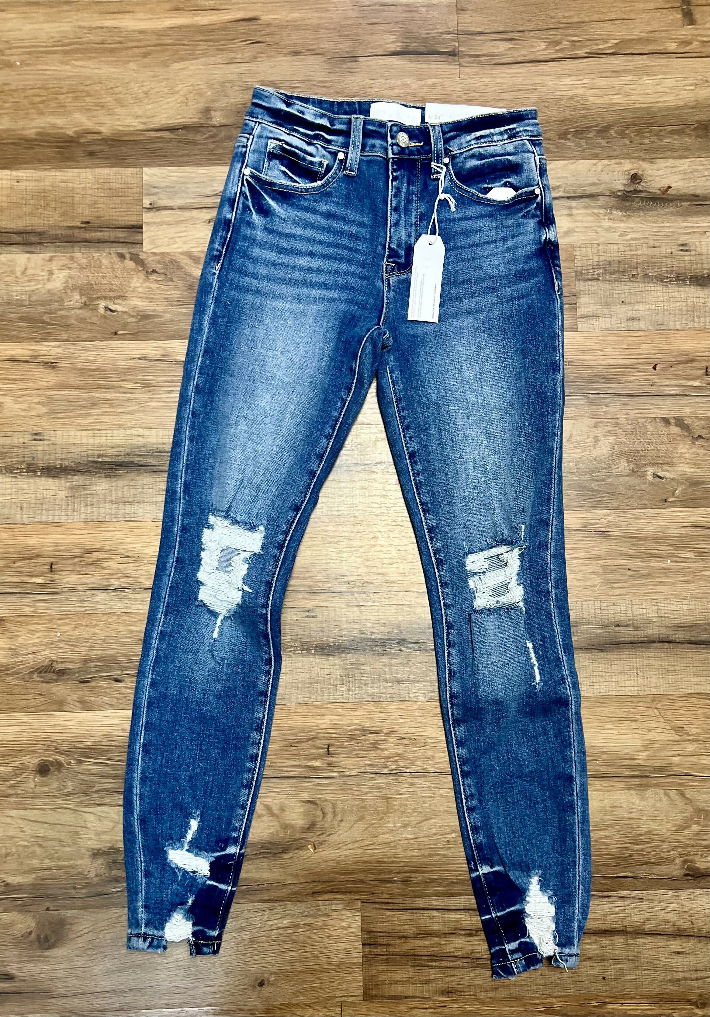 Petra 153 HR Stretch Skinny Ankle Jeans-Jeans-Vintage Cowgirl-Deadwood South Boutique, Women's Fashion Boutique in Henderson, TX