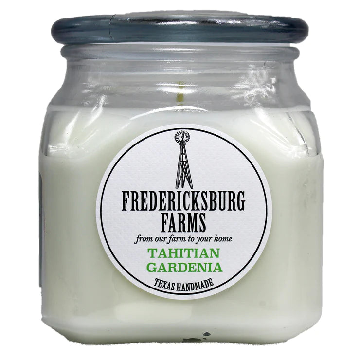 Fredericksburg Farms Tahitian Gardenia 10oz Candle-Home Decor & Gifts-Deadwood South Boutique & Company-Deadwood South Boutique, Women's Fashion Boutique in Henderson, TX