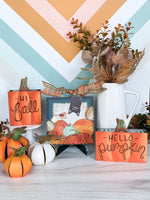 The Round Top Collection Reversible Fall Pumpkin Sitters