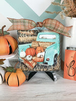 The Round Top Collection Mini Turquoise Truck Print